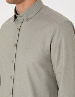 Haki Oxford Slim Fit Kolay _t_lenebilir G_mlek - Pierre cardin фото 7