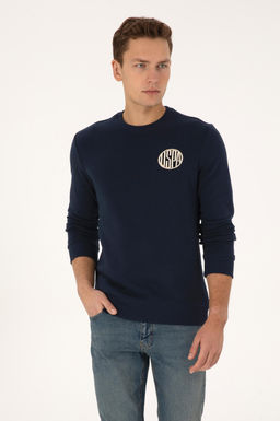Erkek Regular Fit Bisiklet Yaka Lacivert Sweatshirt
