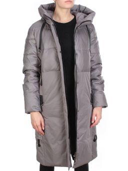 2211 DARK GREY Пальто зимнее женское LYDIA (200 гр. холлофайбер) - Фабричный китай фото 6