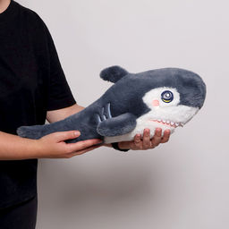 Мягкая игрушка «Акула», цвет тёмно-серый, 45 см