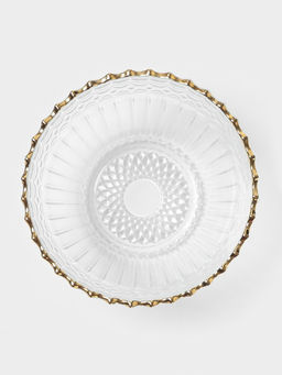 Салатники «Ронда», 350 мл, 37.5×32.5×7 см, на подставке, набор 3 шт., стекло, прозрачный