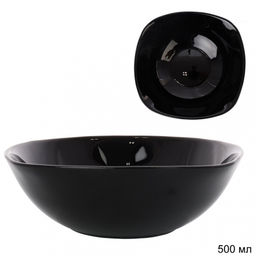 Салатник квадро 500мл 165 мм ЧЕРНЫЙ стеклокерамика арт. BNFW65T (Black), 682229