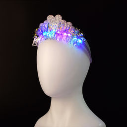 Корона карнавальная Корона светящаяся, со стразами, в пакете - Снеговичок фото 3