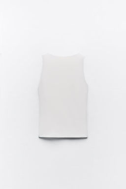 POLYAMIDE TOP WITH WIDE STRAPS - Zara фото 46