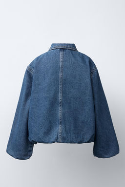 DENIM BOMBER JACKET - Zara фото 4