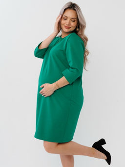 Платье женское П-145 (футер с лайкрой) Оливковая