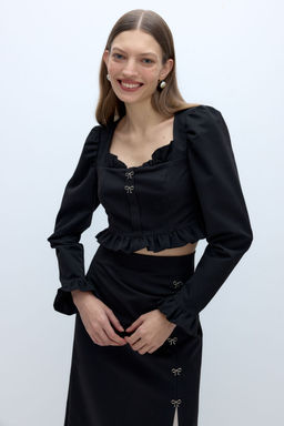Блуза Pirs 5698 черный фото 6