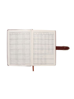 Ежедневник недатированный А5, с хлястиком, 112 листов в линейку, пвх, коричневый - Simaland фото 5