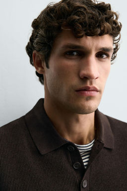 CHENILLE KNIT POLO SHIRT - Zara фото 5