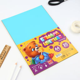 Бумага цветная А4 Медвежонок 20 листов 10 цветов тонированная, двусторонняя, плотность листов 80 г/м . - Artfox study фото 3