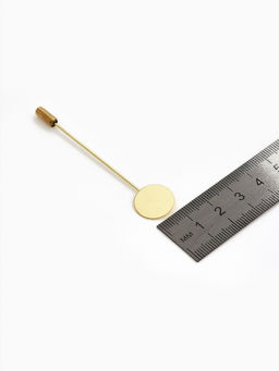 Основа Брошь-игла L= 7.2 см, площадка 1.5 см (набор 5 шт.), цвет золото