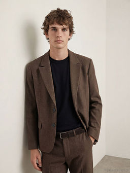 Standart Kal?p Erkek Blazer Ceket