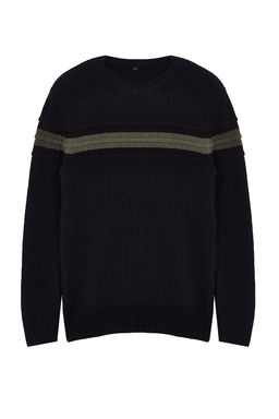 TRENDYOL MAN Siyah Slim Fit Yunlu Uzun Kollu Bisiklet Yaka Fitilli Kazak TMNAW20KZ1117 - Trendyolmilla фото 6