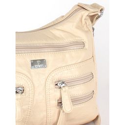 Сумка женская искусственная кожа Guecca-RY 018, 1отд+карм/пер, плечевой ремень, светло-бежевый SALE 245436 - Adelia фото 4