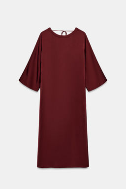 VESTIDO MIDI SATINADO ZW COLLECTION / Burdeos - Zara фото 5