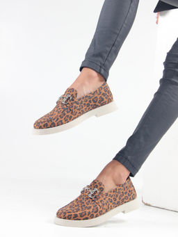 Лоферы туфли 172.1841be.Коричневый леопард