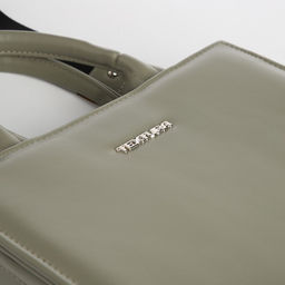 Сумка женская тоут TEXTURA на молнии, 22×11×22 см, зелёная