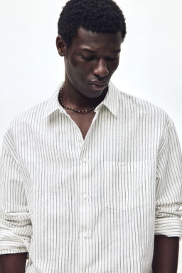 Camisa en mezcla de lino Relaxed Fit - H&m фото 11
