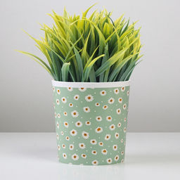 Кашпо для цветов Ромашки, 1.6 л, d=14 см, h=14 см, пластиковое