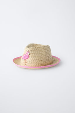 GORRO PAJA BORDADO / Rosa - Zara фото 2
