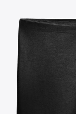 MID-WAIST FAUX LEATHER LEGGINGS - Zara фото 8