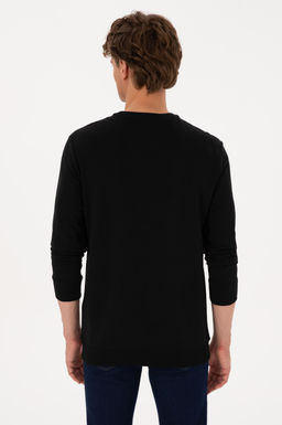Erkek Bisiklet Yaka Regular Fit Siyah Sweatshirt - U.s. polo assn фото 5