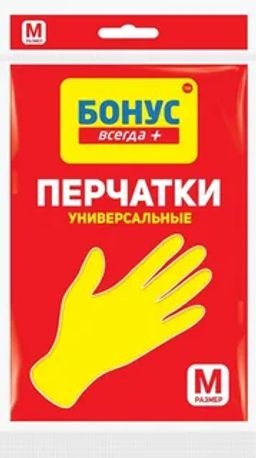 BONUS перчатки латексные универсальные M