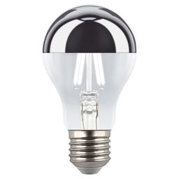 LED-A60-4W/4000K/E27/CL MIRROR/CHROME PLS02WH Лампа светодиодная. Форма "A", прозрачная колба с зеркальным отражателем. Серия Sky. Белый свет (4000K). Картон. ТМ Uniel