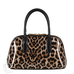 Сумка женская кожаная 6118Q leopard apricot Polina&Eiterou  фото 4
