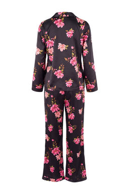 Siyah _i_ekli Saten Dokuma Pijama Tak_m_ THMAW27PT00010 - Trendyolmilla фото 2