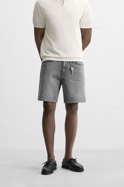 REGULAR FIT DENIM BERMUDA SHORTS - Zara фото 2