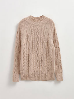 CONTE Фактурный джемпер с косами LDK 244 beige