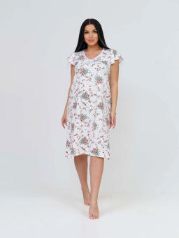 Ночная сорочка женская, цвет зеленый красный белый