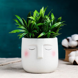 Горшок для цветов «Мистер» керамический, 600 мл, d=8.5 см, 10×9.5 см, белый