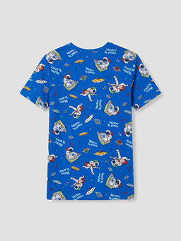 Bisiklet Yaka Bask?l? Erkek ?ocuk Pijama Tak?m