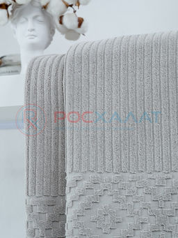 Махровое полотенце жаккардовое Соната льняной ПМА-6603 (299) 70х140