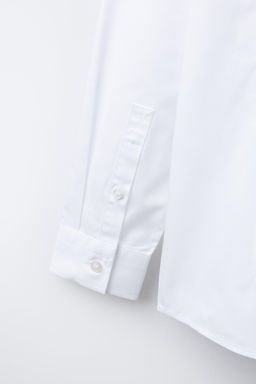 DETACHABLE SATIN BOW TIE SHIRT - Zara фото 5
