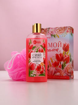 Подарочный набор Самой милой, гель для душа 250 мл и мочалка для тела, Чистое счастье фото 2