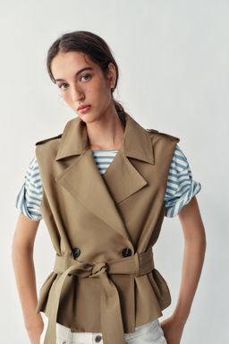 100% LEATHER JACKET WITH EVAS_ HEM - Zara фото 9