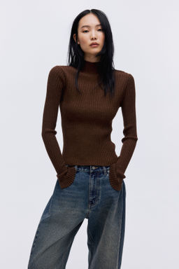 Top brillante con cuello perkins - H&m фото 3