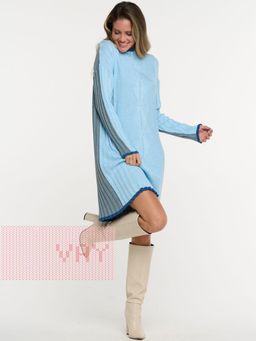 Платье женское 5222-2471. 14-4317/26/07/245 холодный голубой/голубая сталь/деним