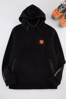 TRENDYOL MAN Premium Antrasit Oversize/Normal Kesim Bask?l? Anti-pilling Polar Sweatshirt TMNAW24SW00122 - Trendyolmilla фото 7
