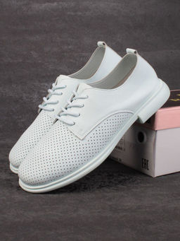 03-PDXL156-3 LT. BLUE Полуботинки женские (натуральная кожа) - Фабричный китай фото 16