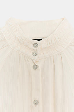 BLUSA SATINADA CUELLO SUBIDO / Crudo - Zara фото 9