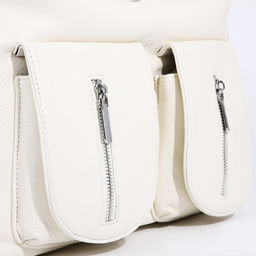 Сумка-тоут на молнии, 3 наружных кармана, цвет белый - Simaland фото 4