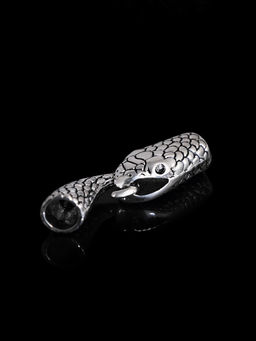 Замок-концевик Змея, 2 шт. 4.3?1.6 мм, внутренний d=7 мм, чернёного серебра