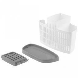 Подставка для столовых приборов пластмассовая 19х25х14,5см, смоки (Россия)