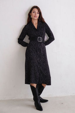 Платье-рубашка с английским воротником принт - Martichelli фото 23