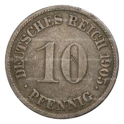 10 пфеннигов 1905 года G Германия