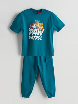 Paw Patrol Bask?l? Erkek ?ocuk Sweatshirt ve E?ofman Alt 2li